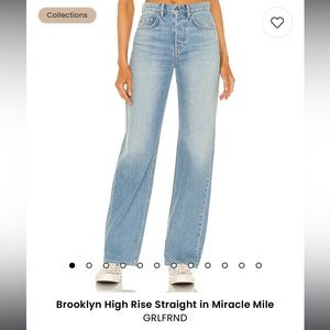 Worn once! GRLFRND Brooklyn High Rise Denim